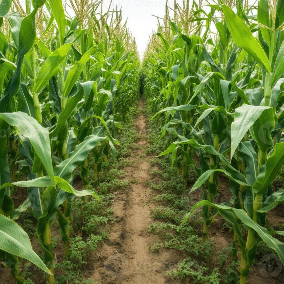 Ecological field of corn. Vegetarianism. photo