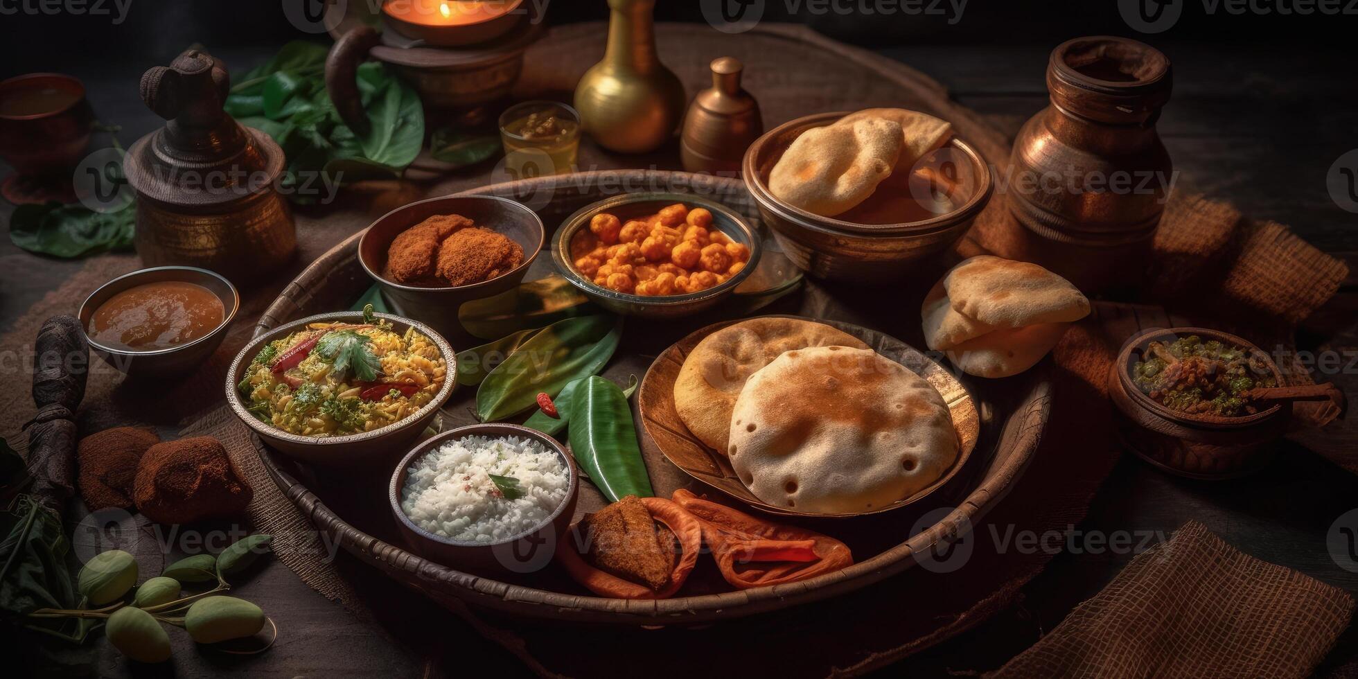 Indian national food close up. photo