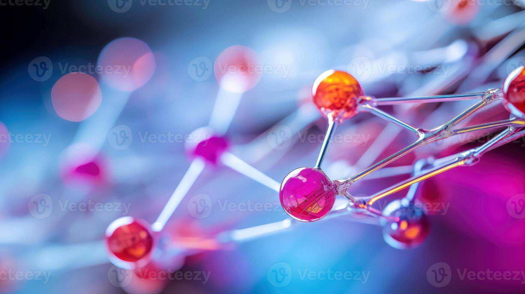 médico estudios de molecular estructuras Ciencias en el Servicio de humano. tecnologías de el futuro en nuestra vida. molécula de medicina modelo, generativo ai ilustración foto