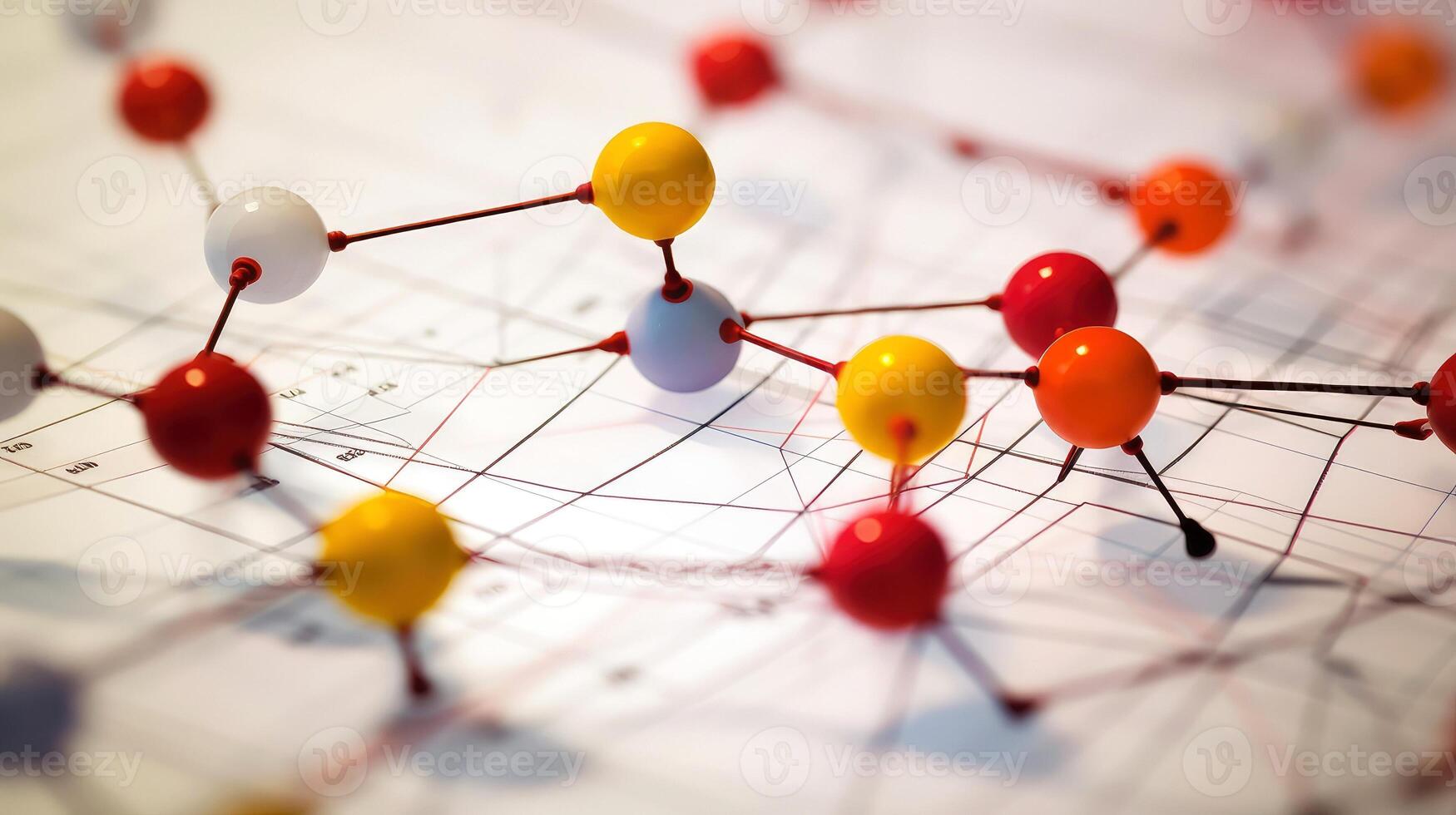 Medical studies of molecular structures. Science in the service of human. Technologies of the future in our life. molecule of medicine model, Generative AI illustration photo