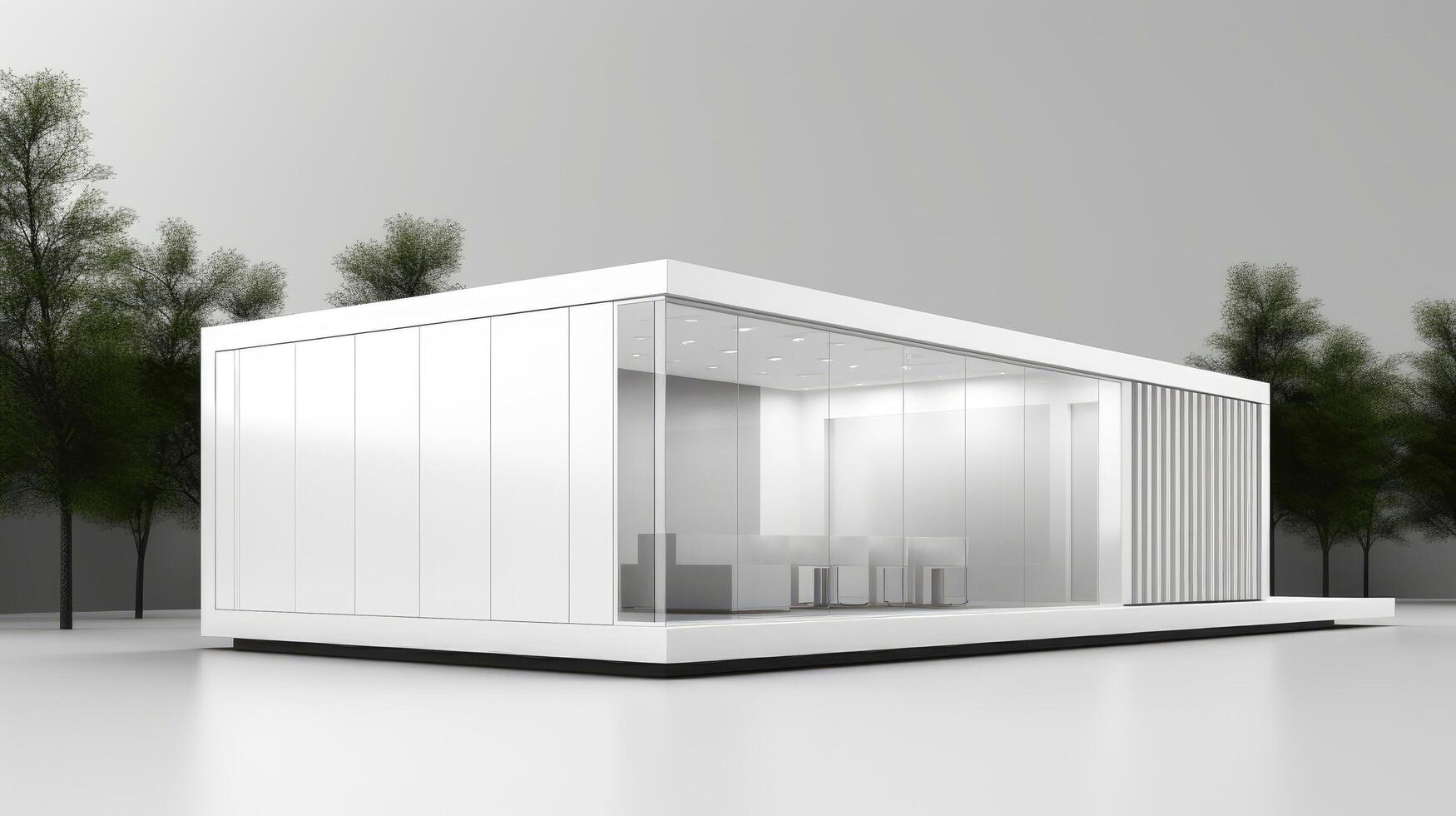 Mobile office buildings or container site office for construction site. Shipping container. Portable house and office cabins,Generative AI illustration photo