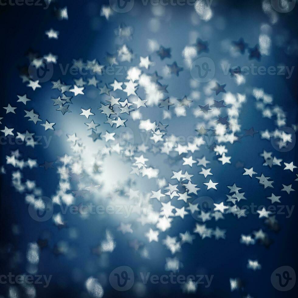 Silver Blue Starry Background photo