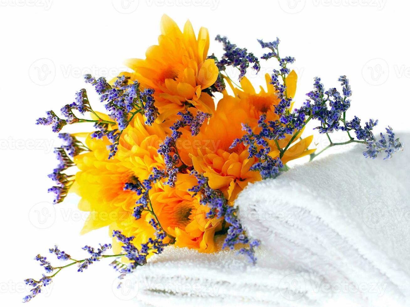 Yellow fresh flowers photo