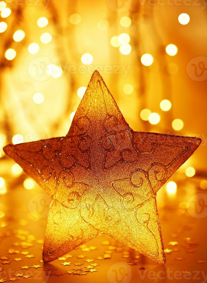 Christmas tree star decoration photo