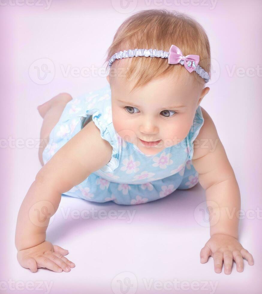 Cute little baby girl photo