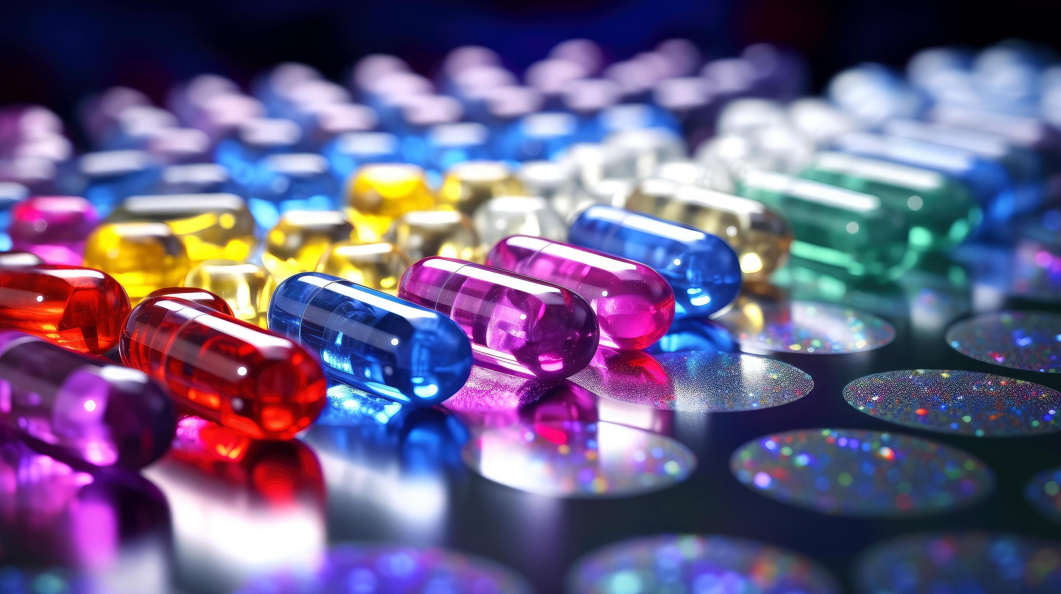 Vitamin capsules. Cod liver oil omega 3 gel capsules. Vitamins, dietary