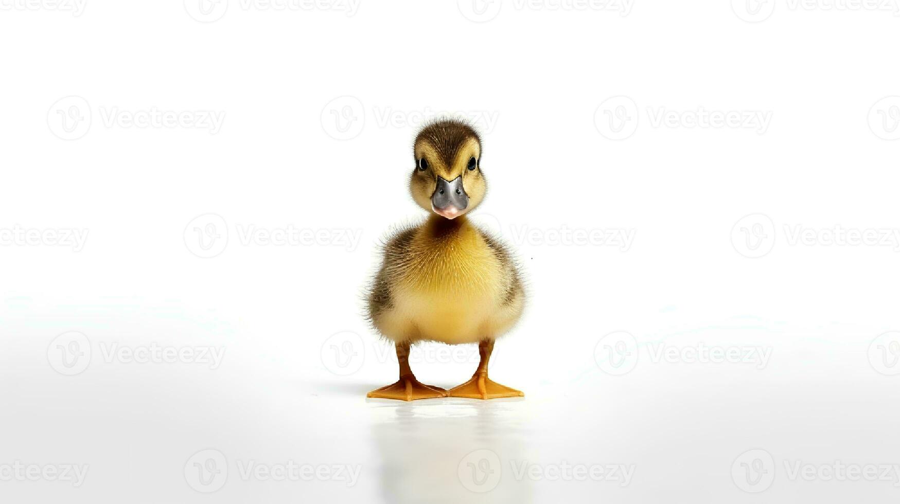 Photo of a duck on white background. Generative AI