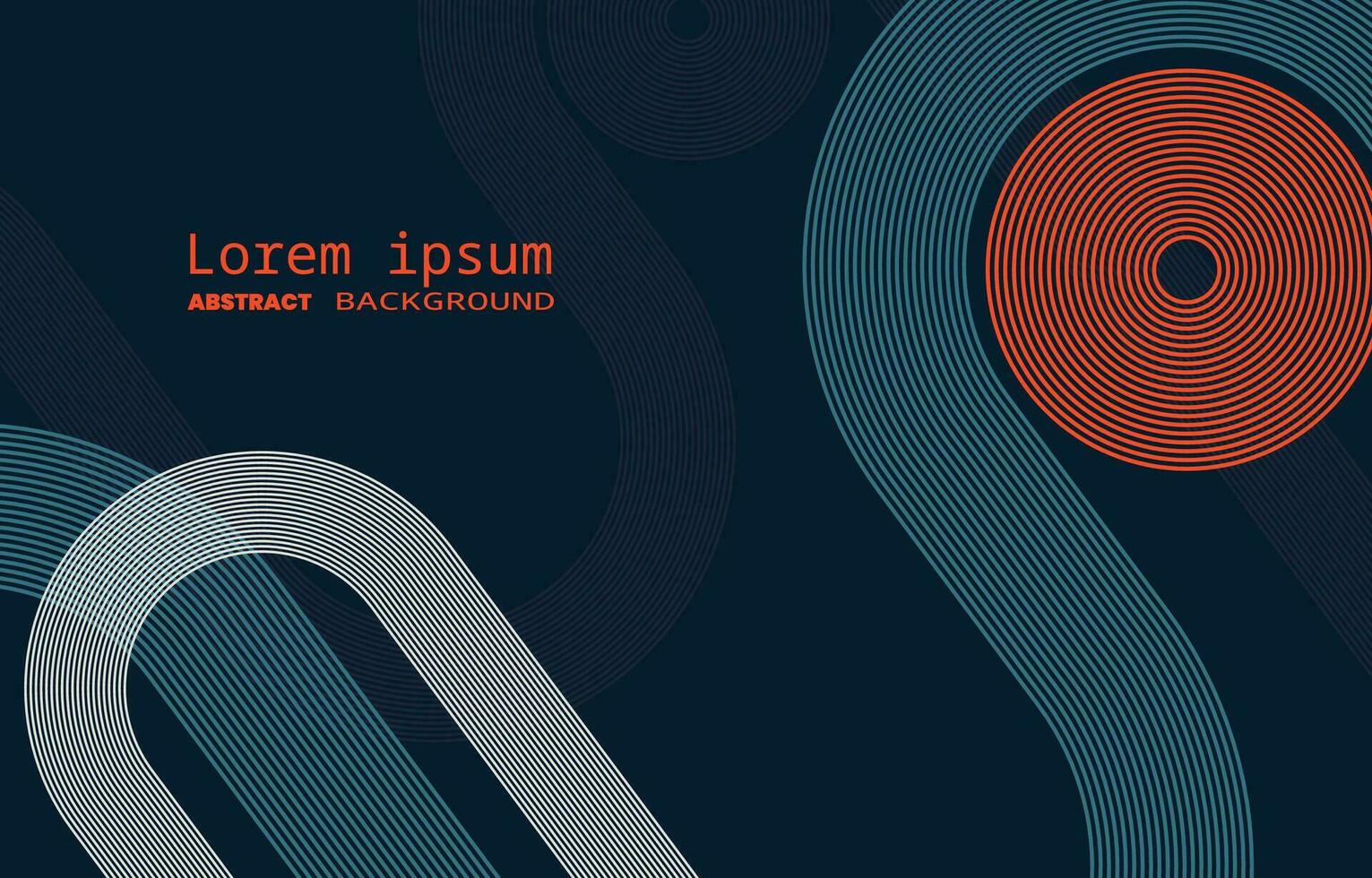 Abstract color horizontal banner background with circle lines vector