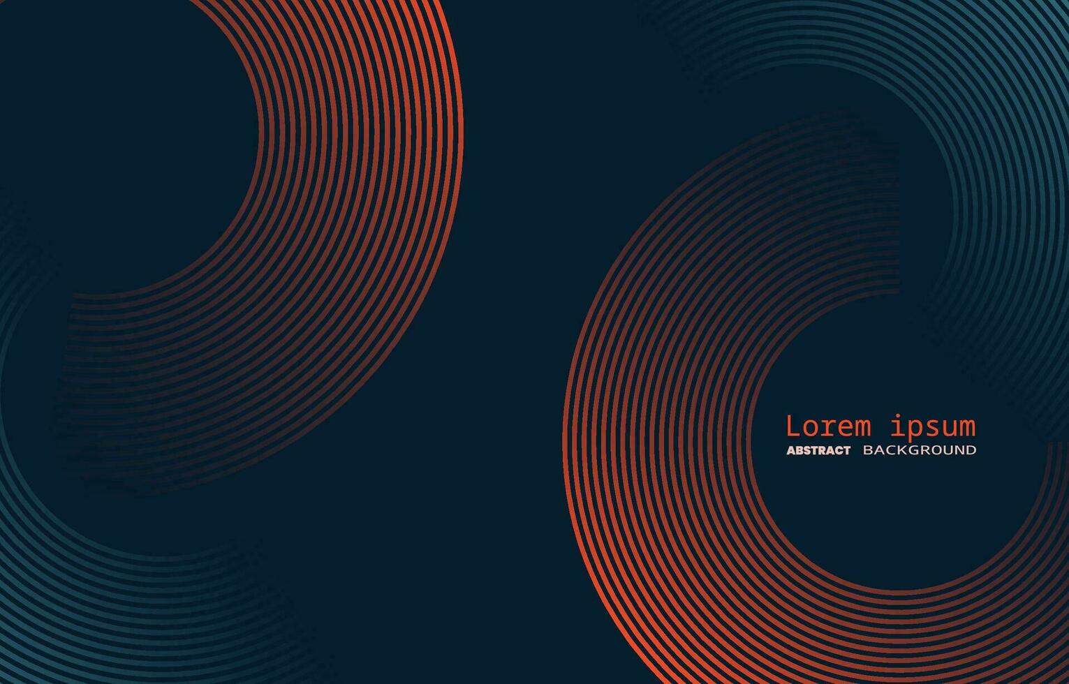 Abstract color horizontal banner background with circle lines vector
