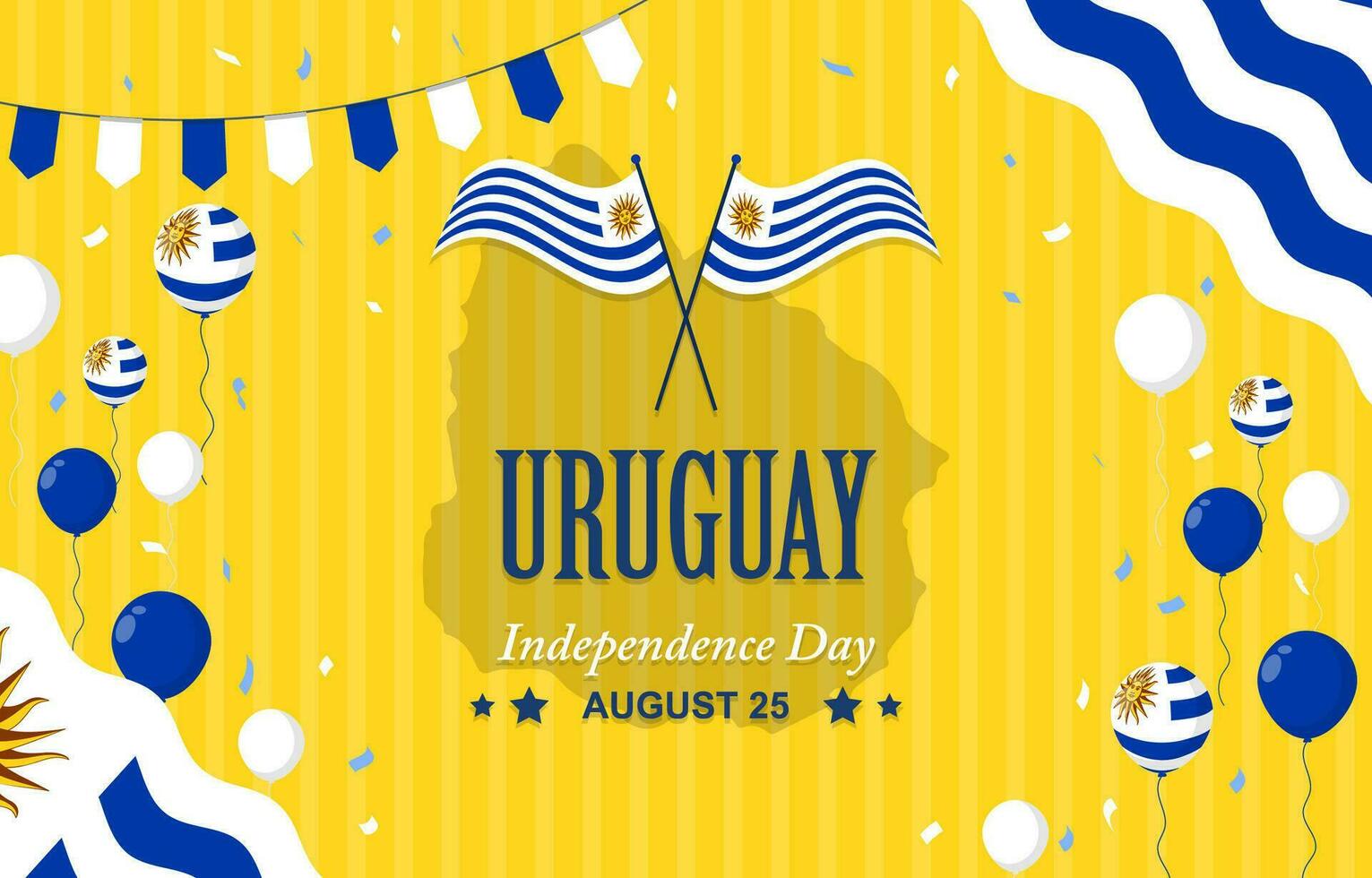 uruguay Independence Day Background vector