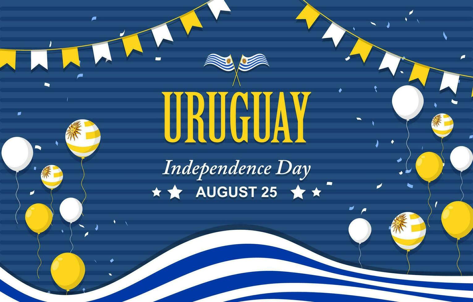 uruguay Independence Day Background vector