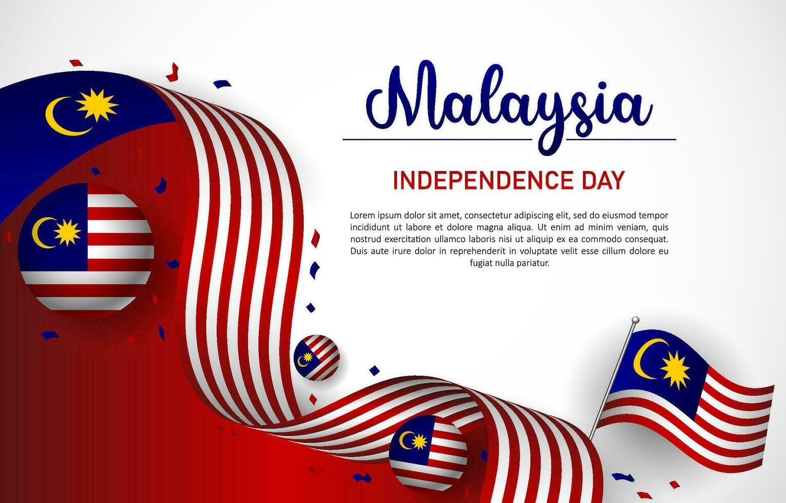 Vector of Malaysia Independence Day Background