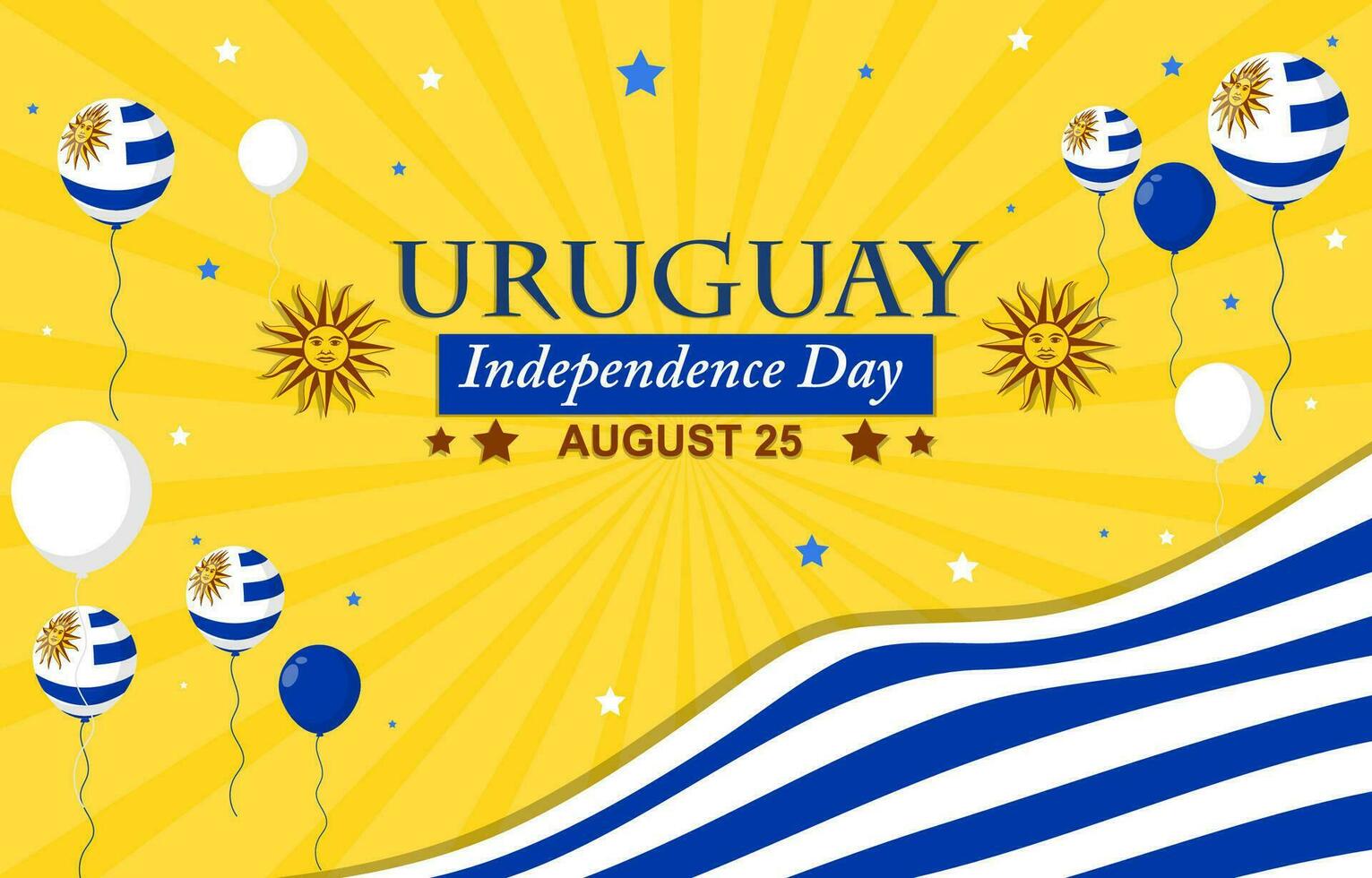 uruguay Independence Day Background vector