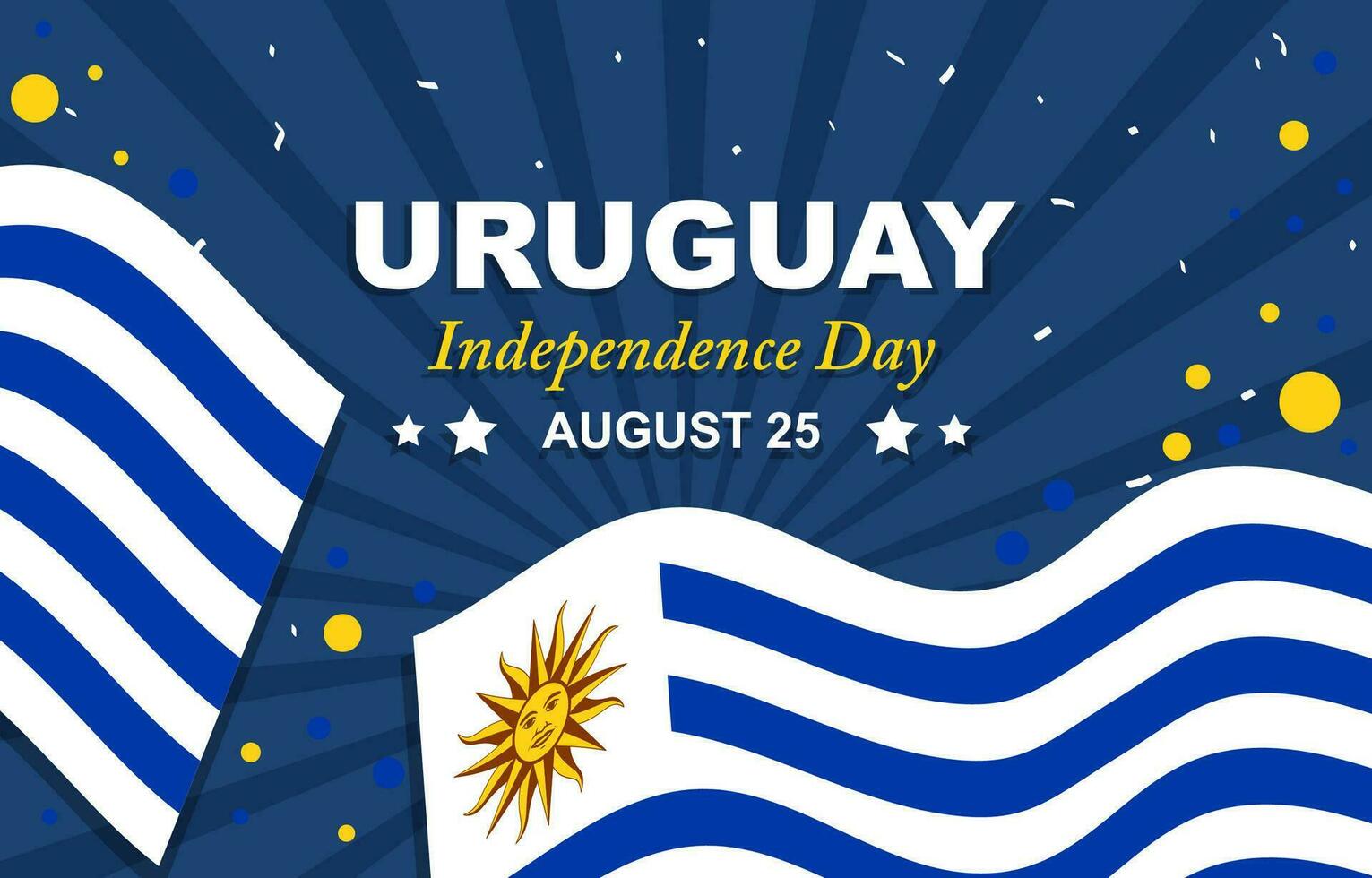 uruguay independence day background vector