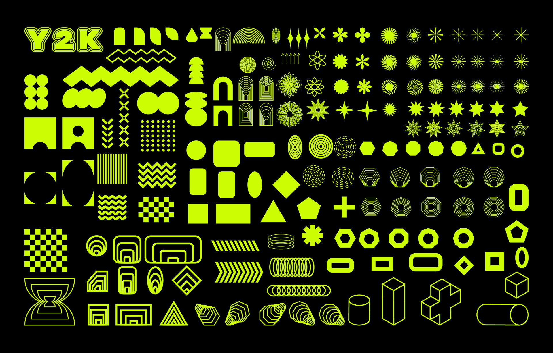 Retro futuristic y2k graphic elements 26723353 Vector Art at Vecteezy