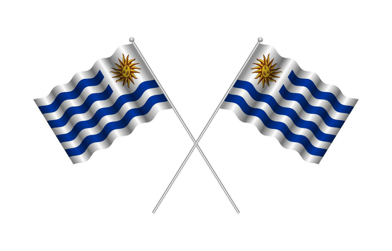 uruguay flag with white background vector