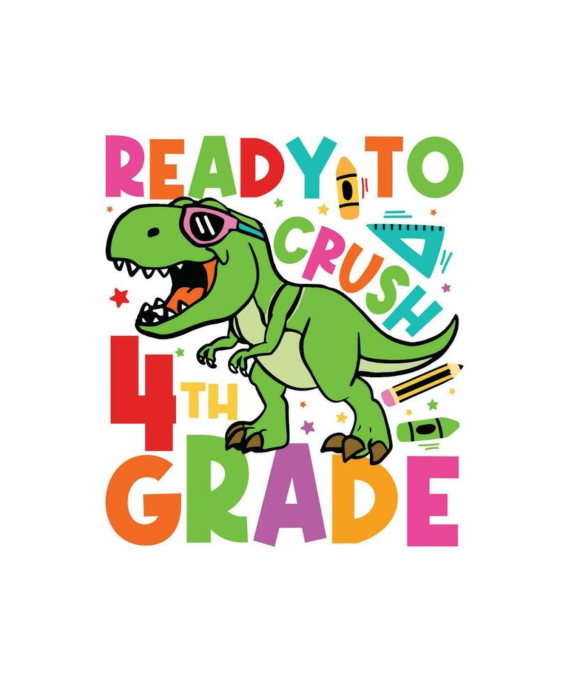 ready to crush 4th grade vector