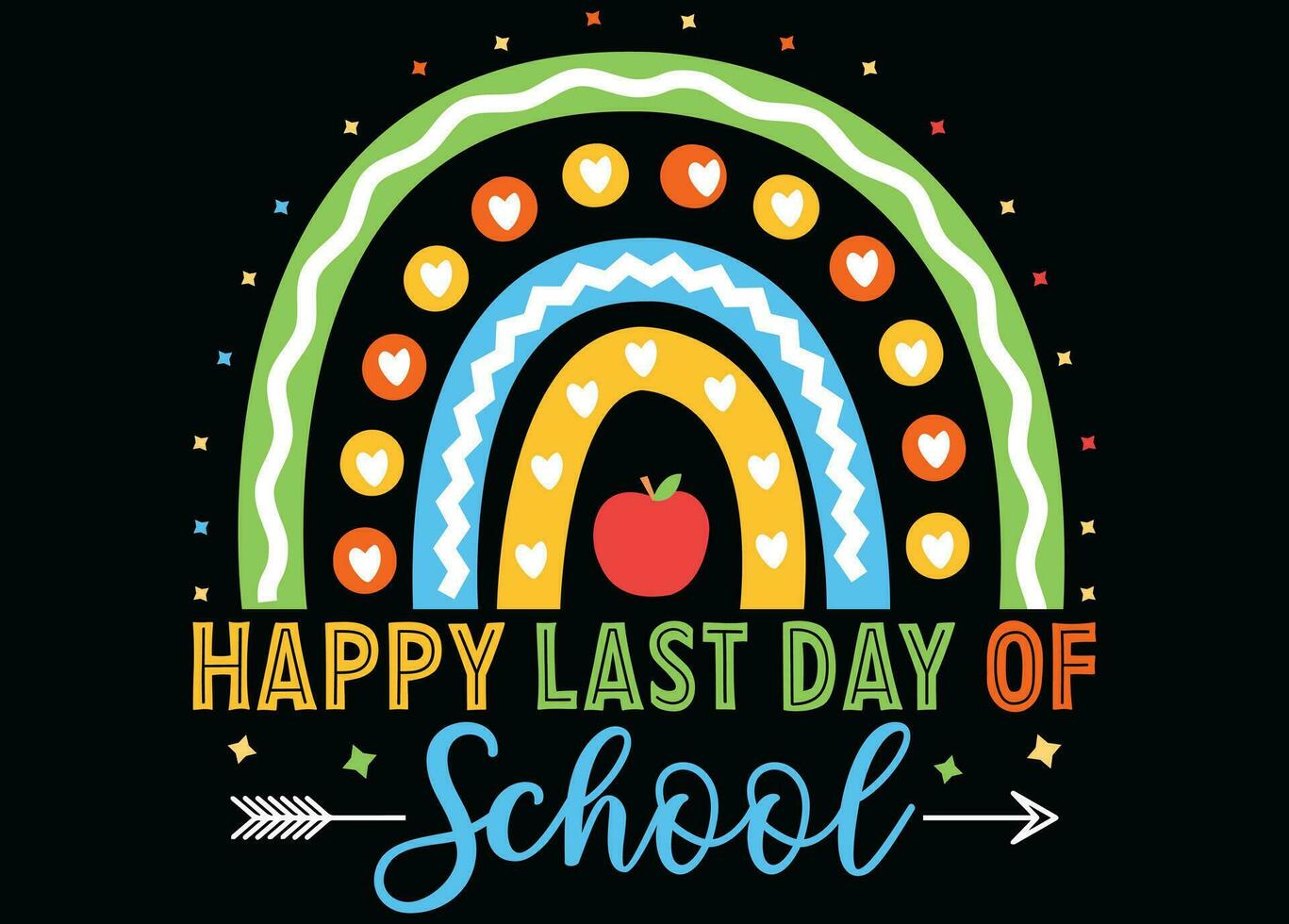 happy last day of school vector