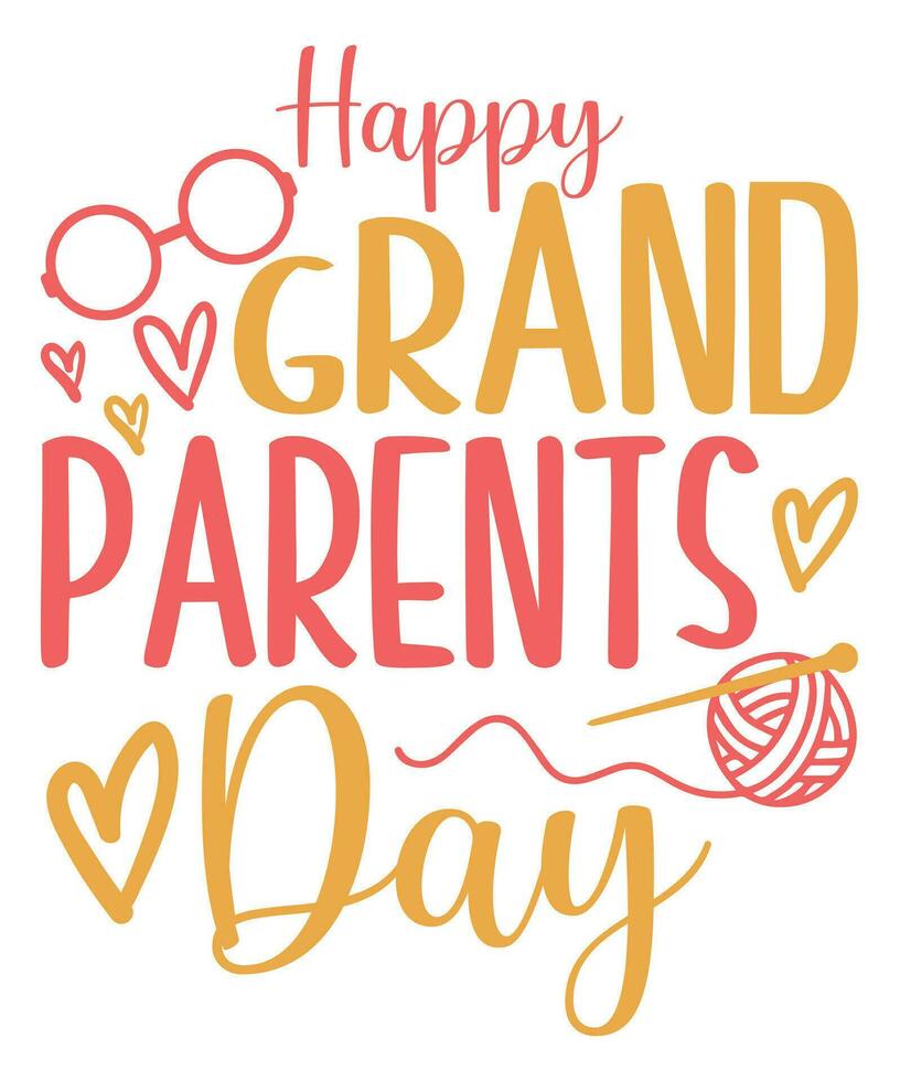 happy grand parents day vector