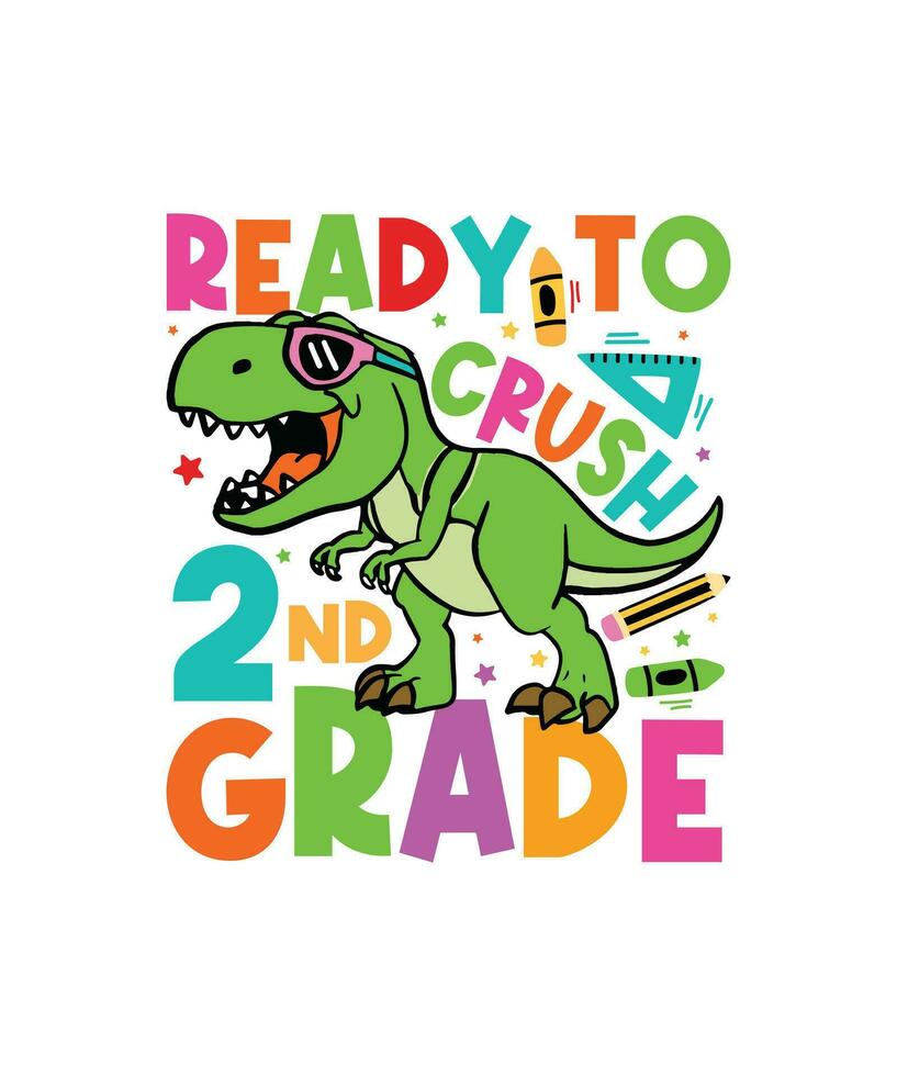 ready to crush 2nd grade vector