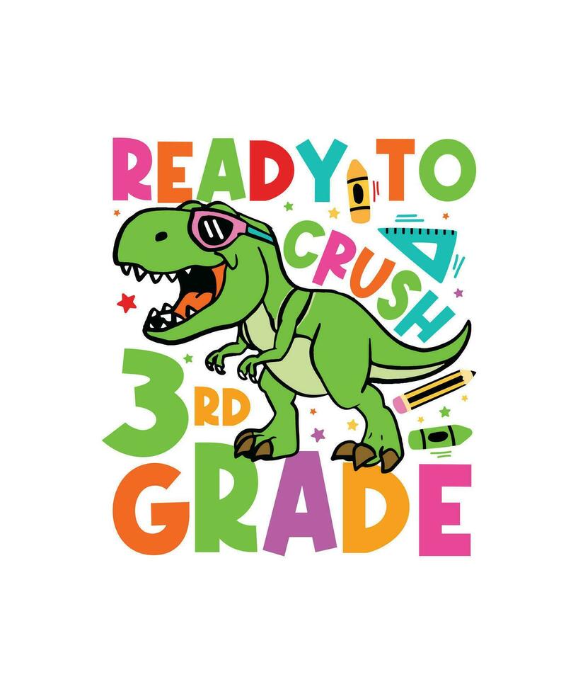 ready to crush 3rd grade vector