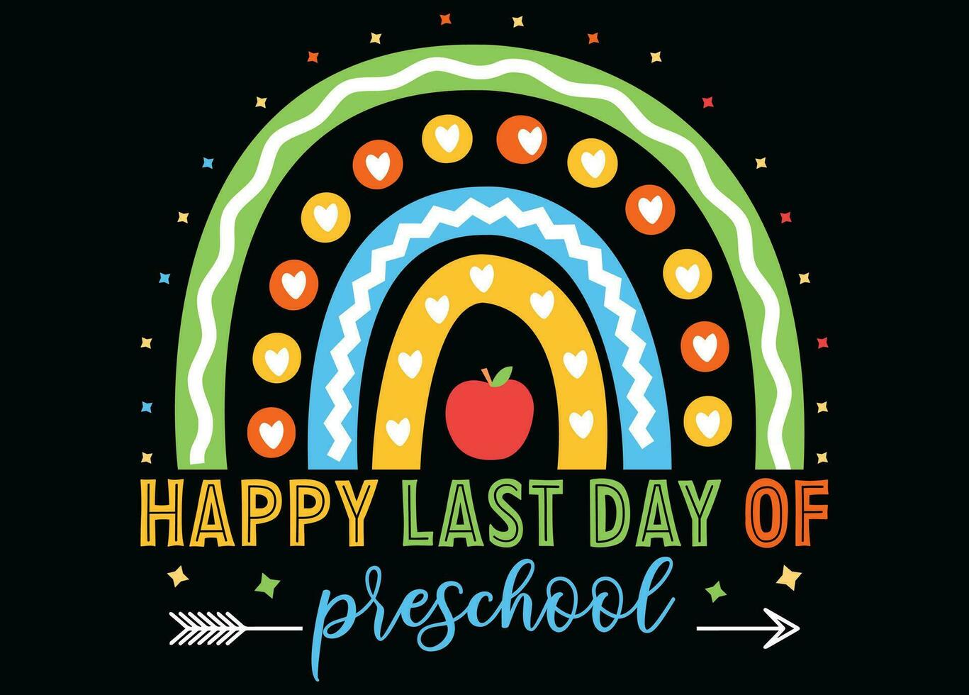 happy last day of preschool vector
