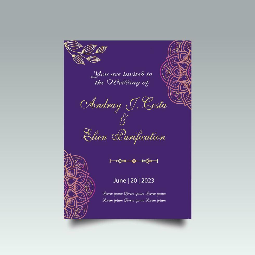 lujo Boda invitación tarjeta diseño colocar. lujo Clásico dorado vector invitación tarjeta modelo