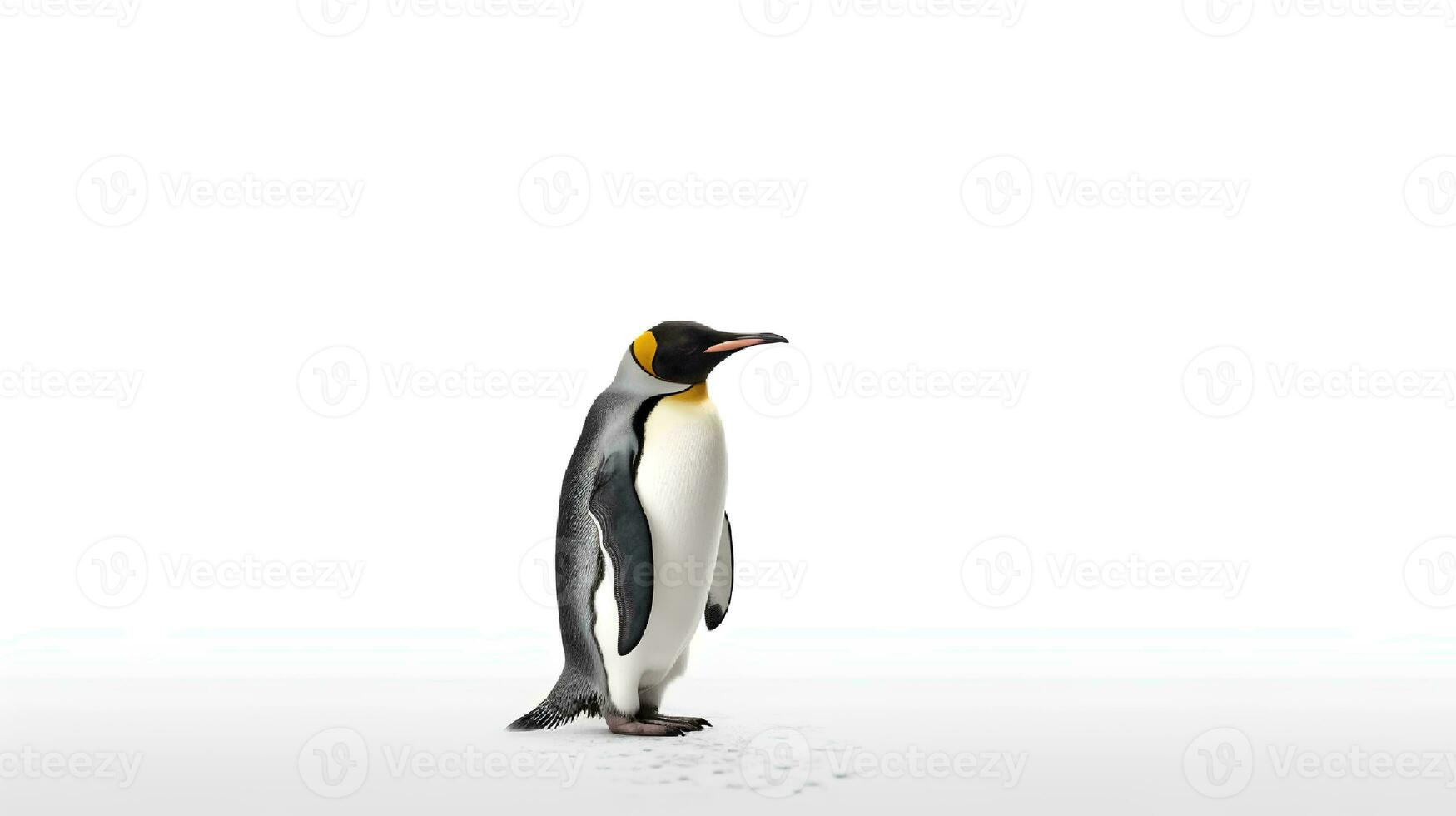 Photo of a Penguin on white background. Generative AI