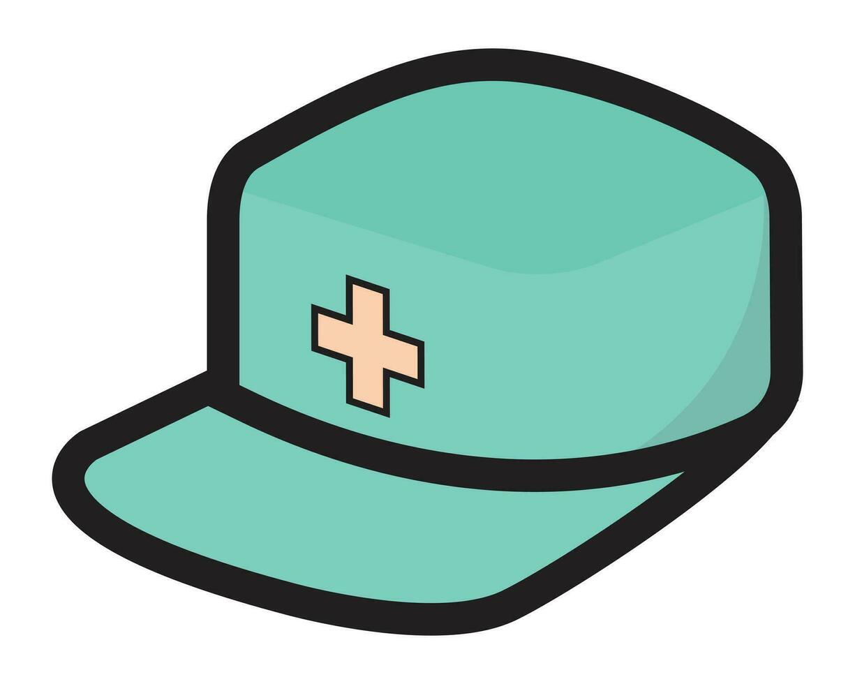 hospital trabajador gorra icono vector