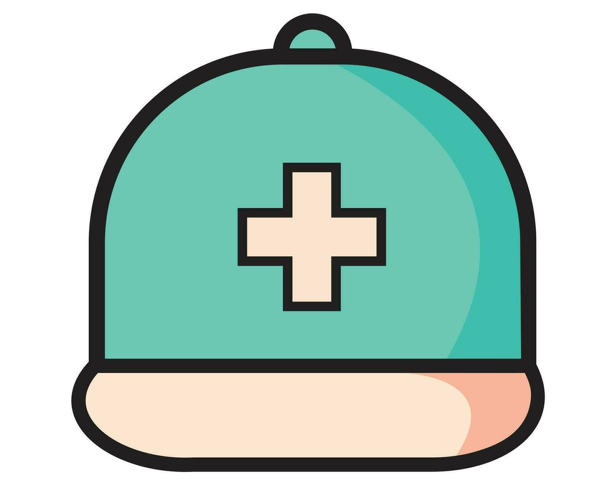 médico gorra icono vector