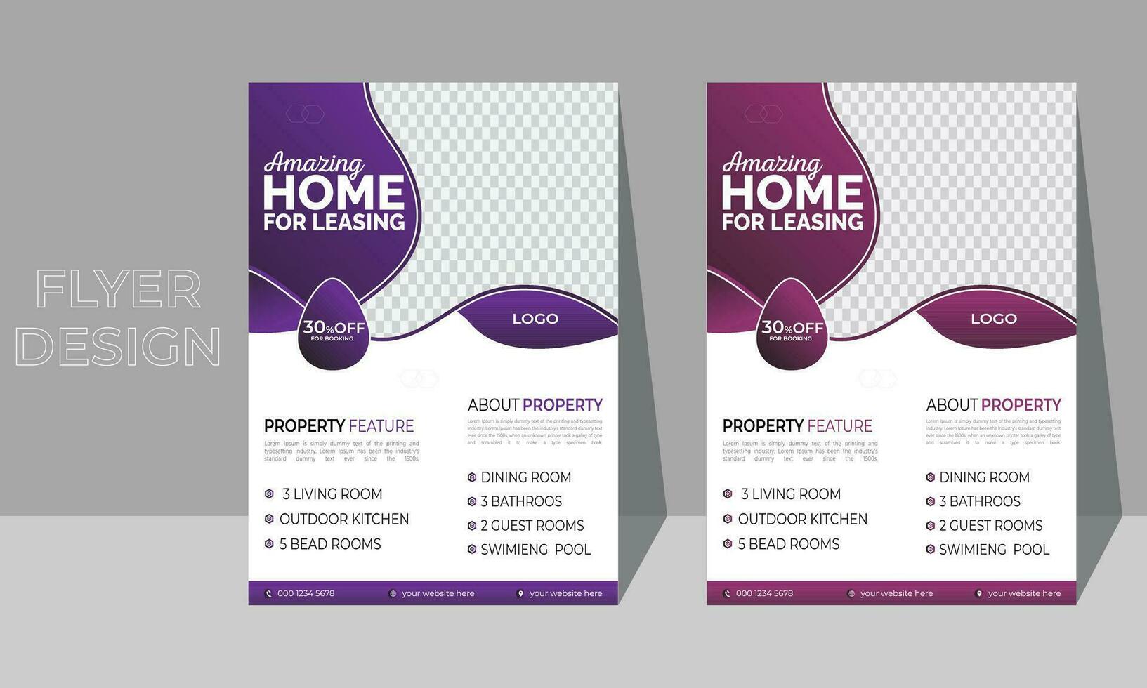 Creative Real Estate Flyer Design Template vector