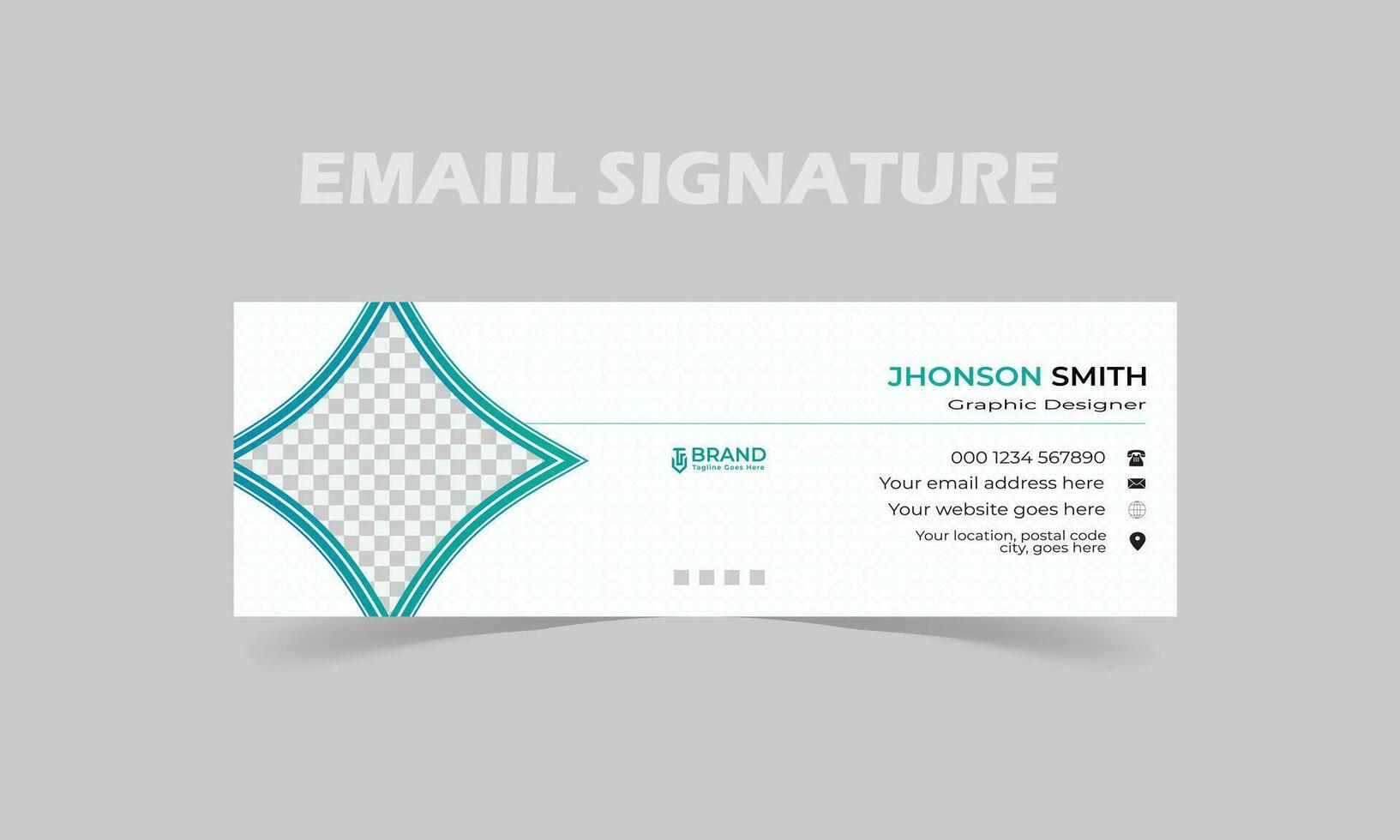 Professional galaxy email signature clean vector design