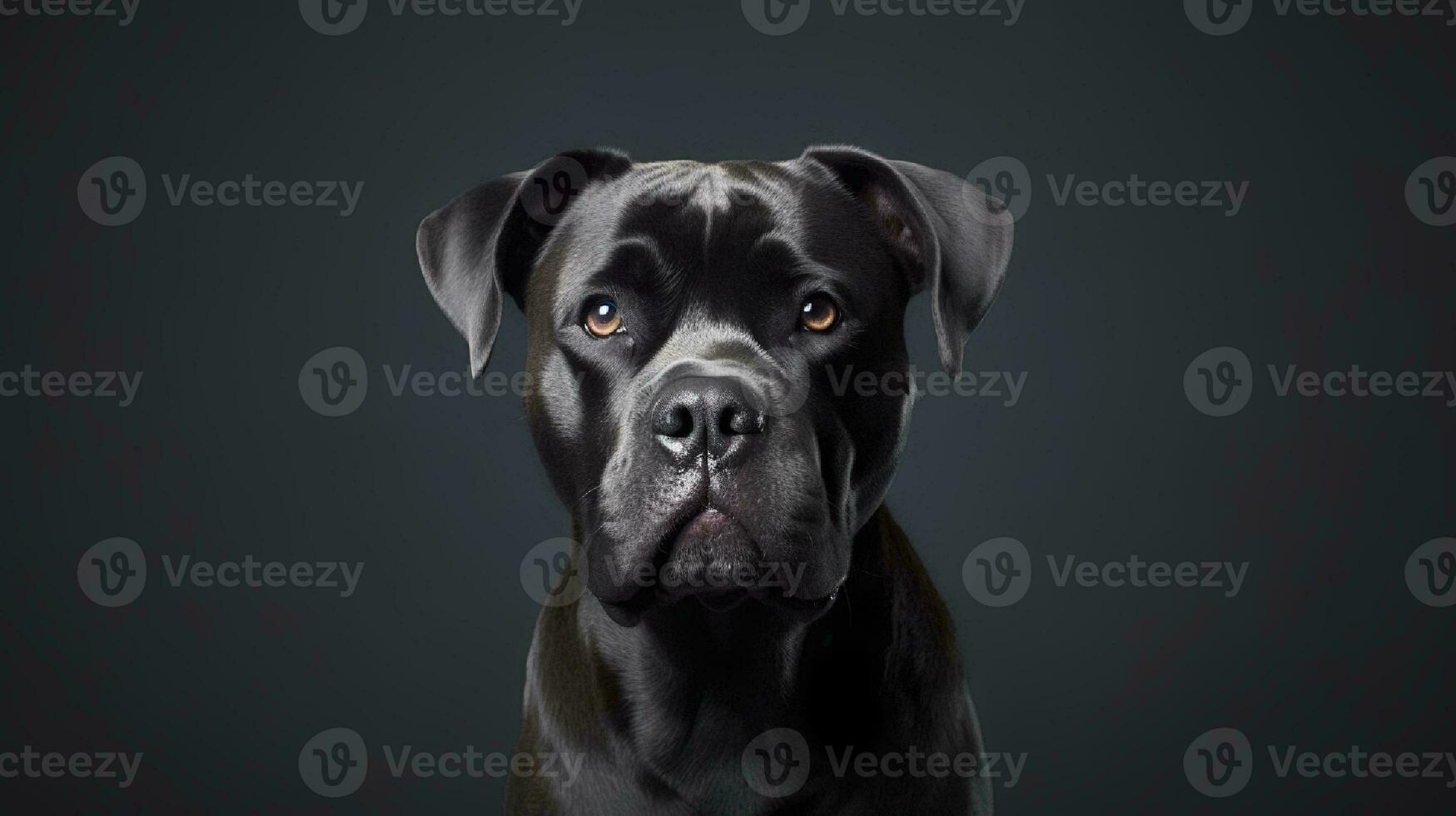 Photo of a cane corso on white background. Generative AI