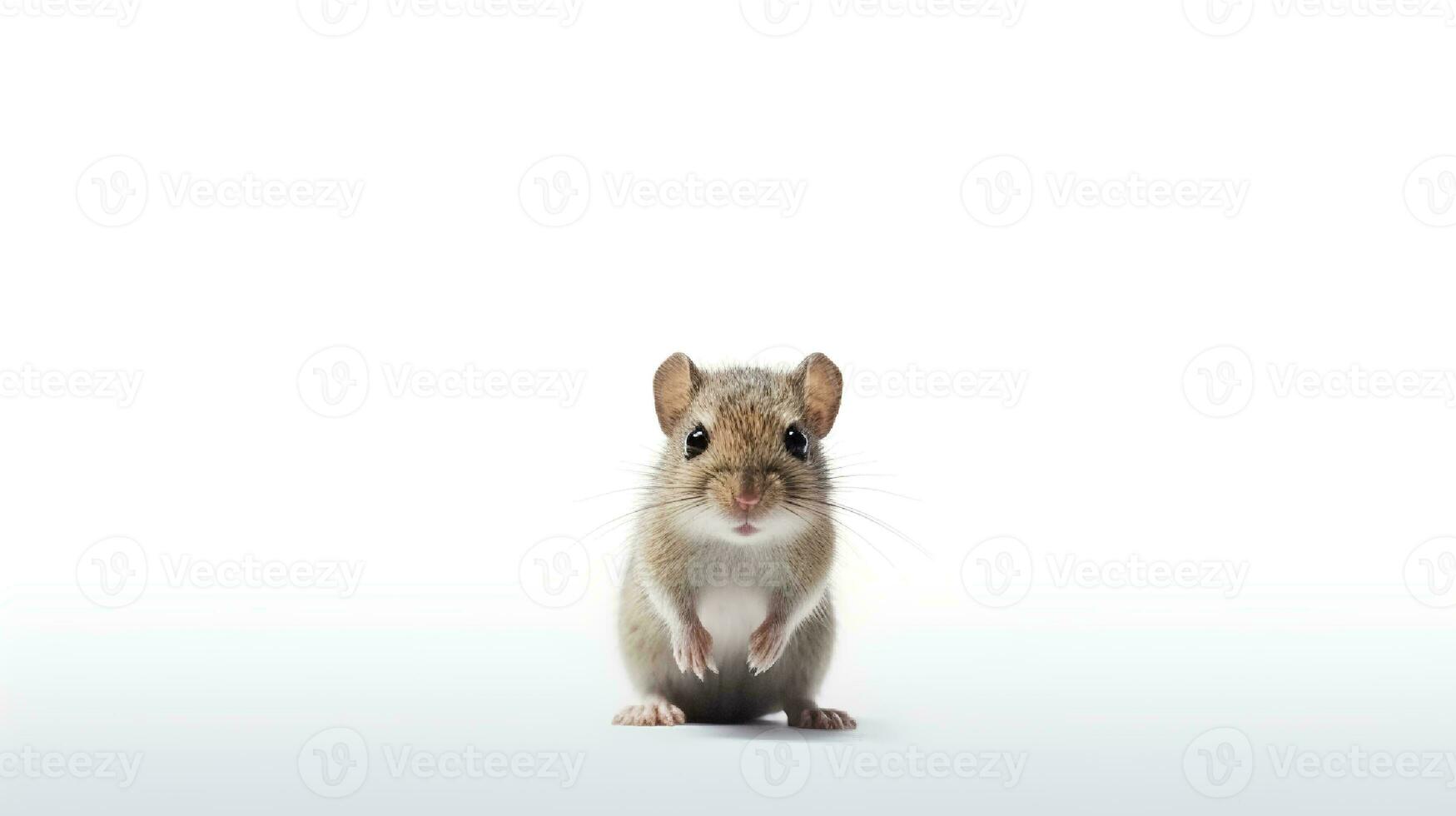 foto de un linda pequeño mascota en blanco antecedentes. generativo ai