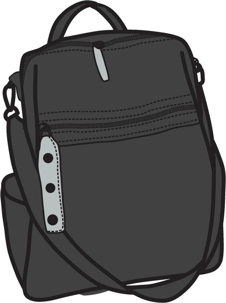 de moda colegio bolso ilustración vector