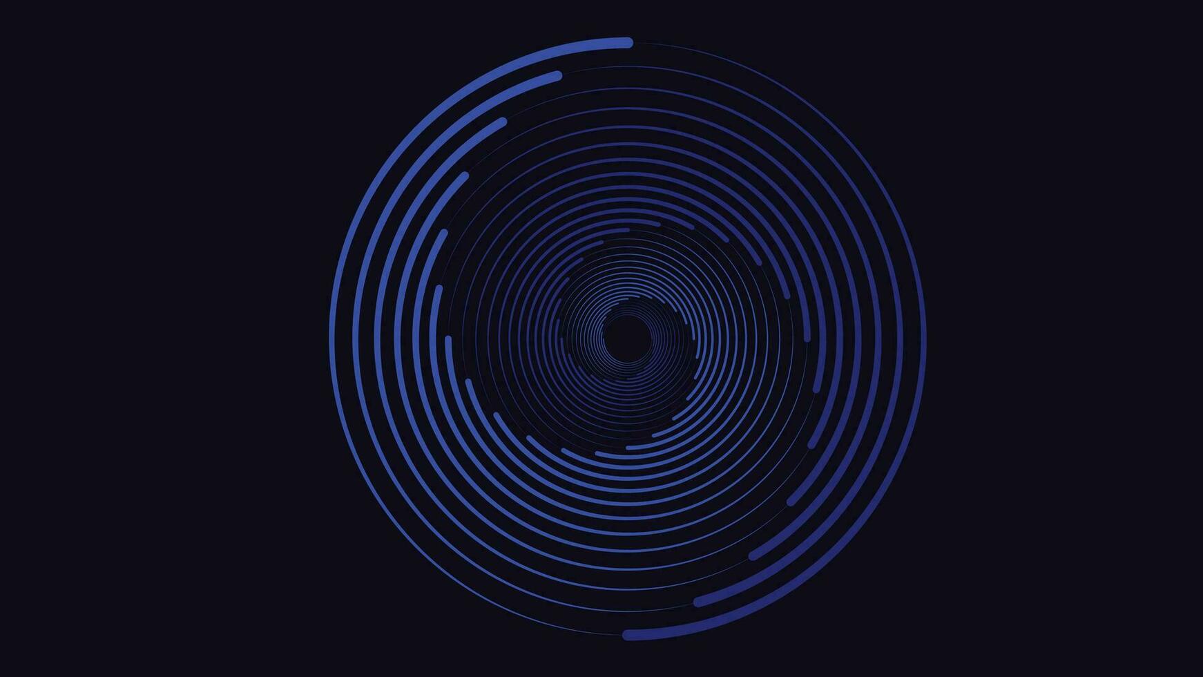 Abstract spiral nebula ring galaxy in dark blue background. This simple wavy line background will help you to express your project more elegantly. vector