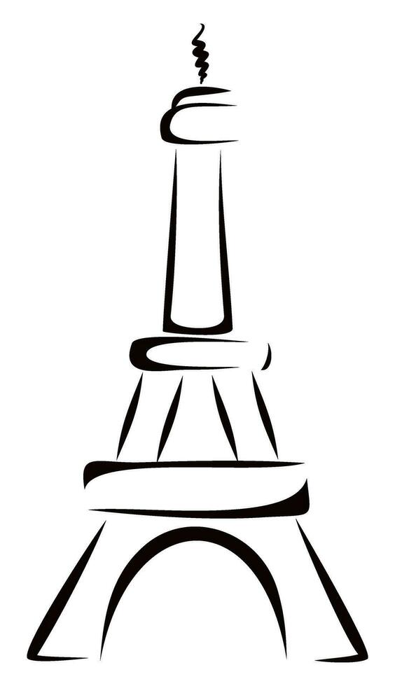 Famous Eiffel Tower in Paris vector