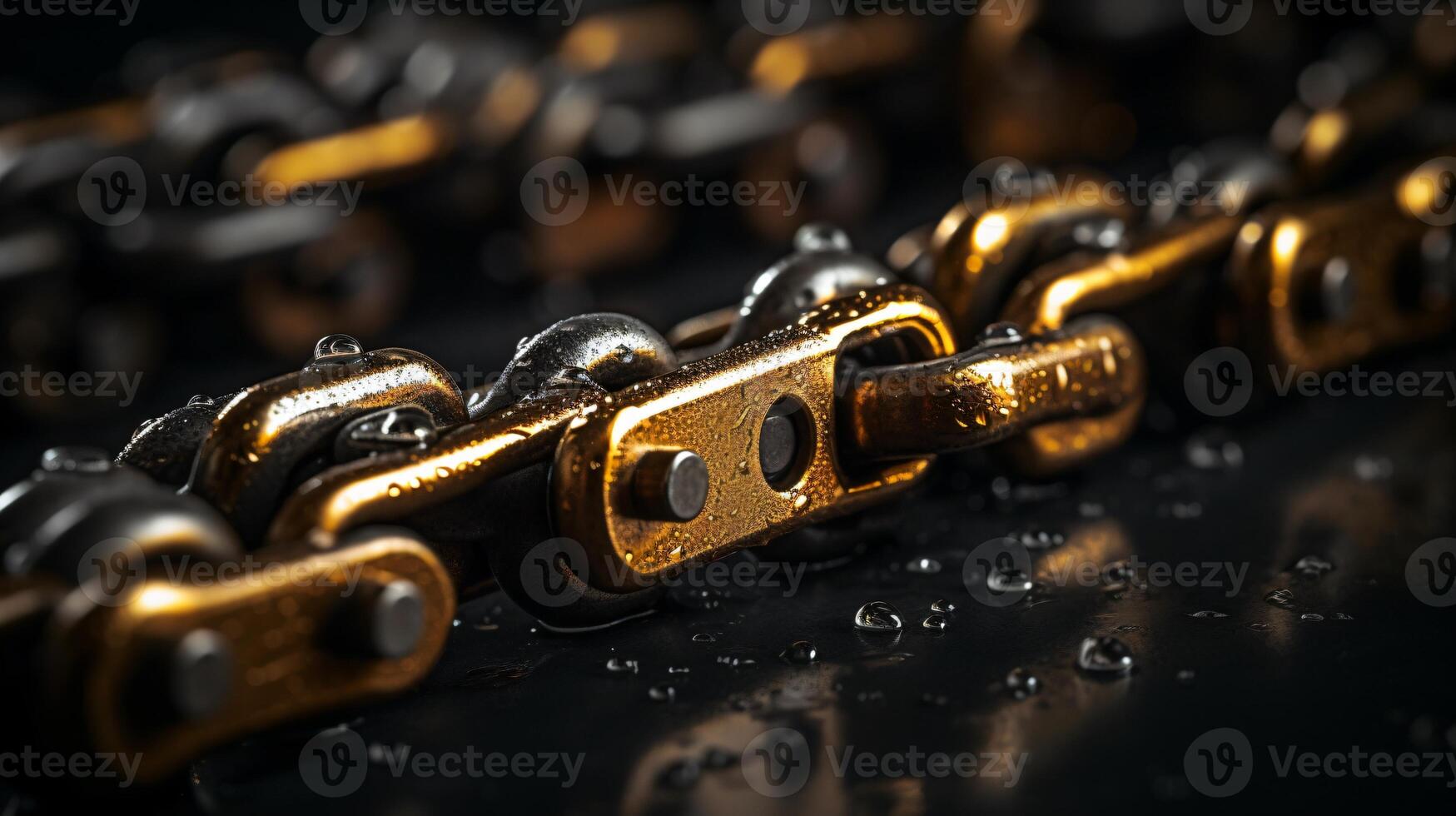 close up of a metal chain. chain with links. a background with a heavy metal chain. photo