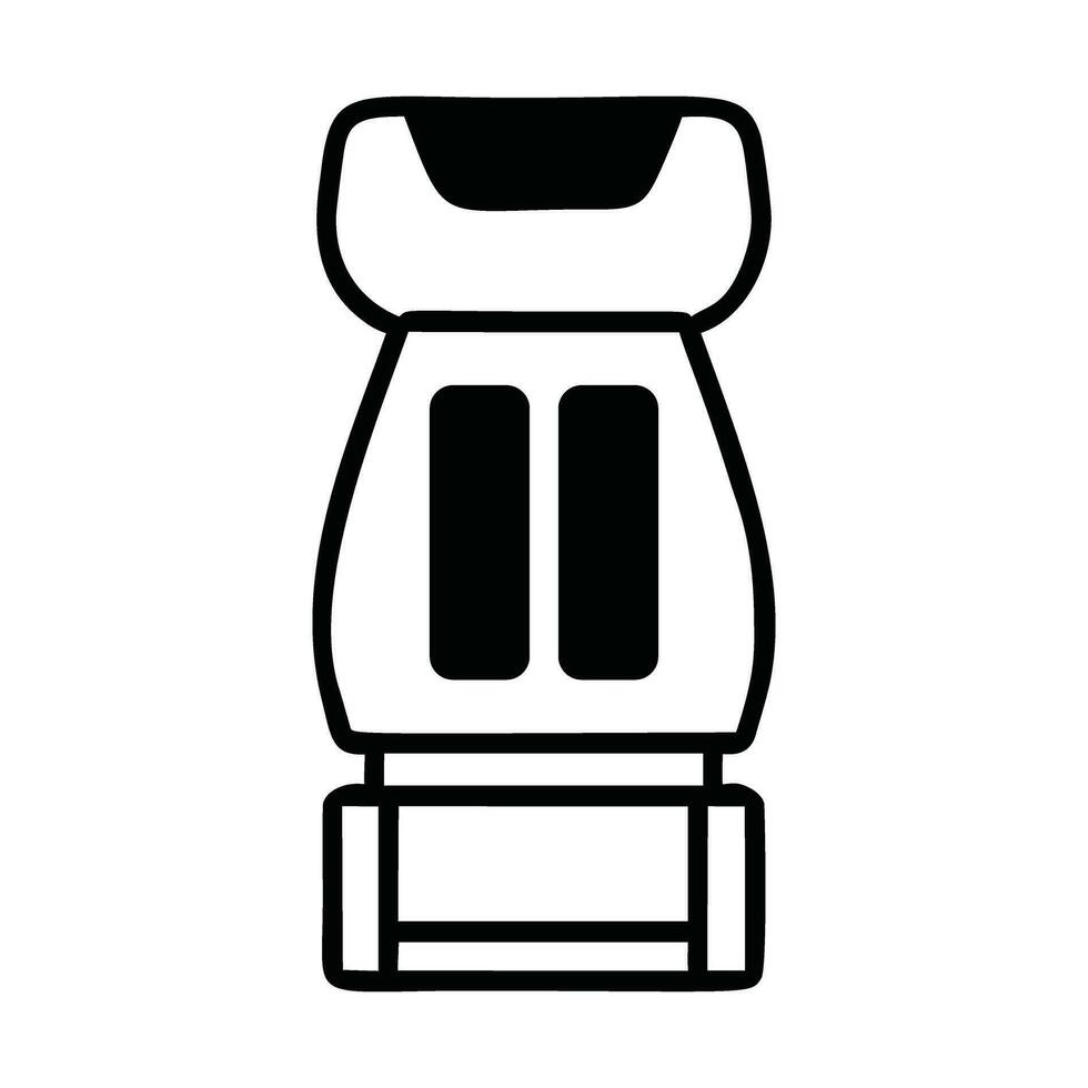 minimalista coche asiento icono pictograma estilo vector imagen