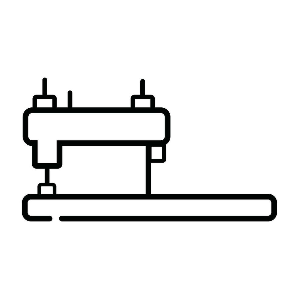 Sewing Machine Icon Silhouette Logo vector