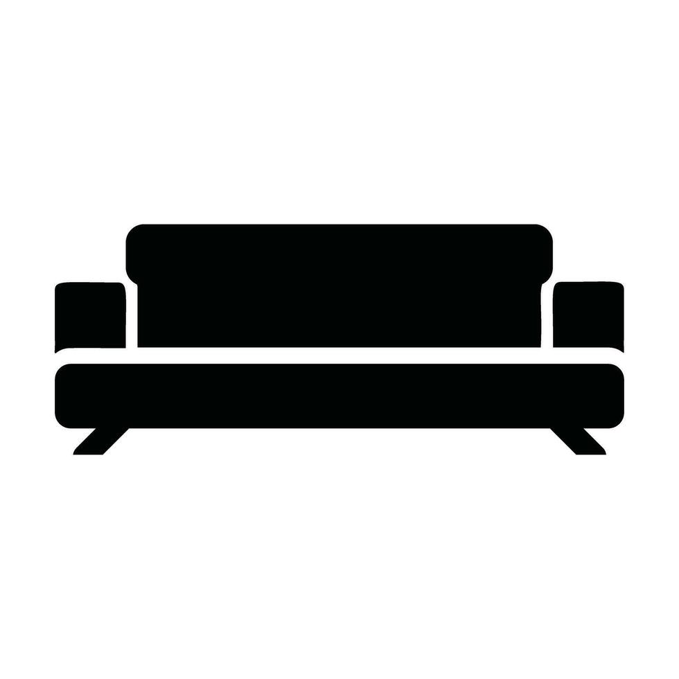 Sofa Icon Silhouette Logo vector