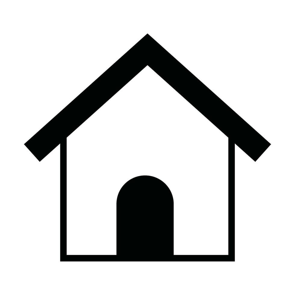 Dog House Icon Silhouette Logo vector