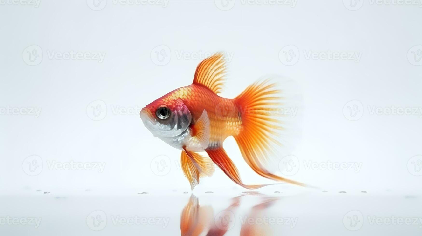 Photo of a guppies fish on white background. Generative AI