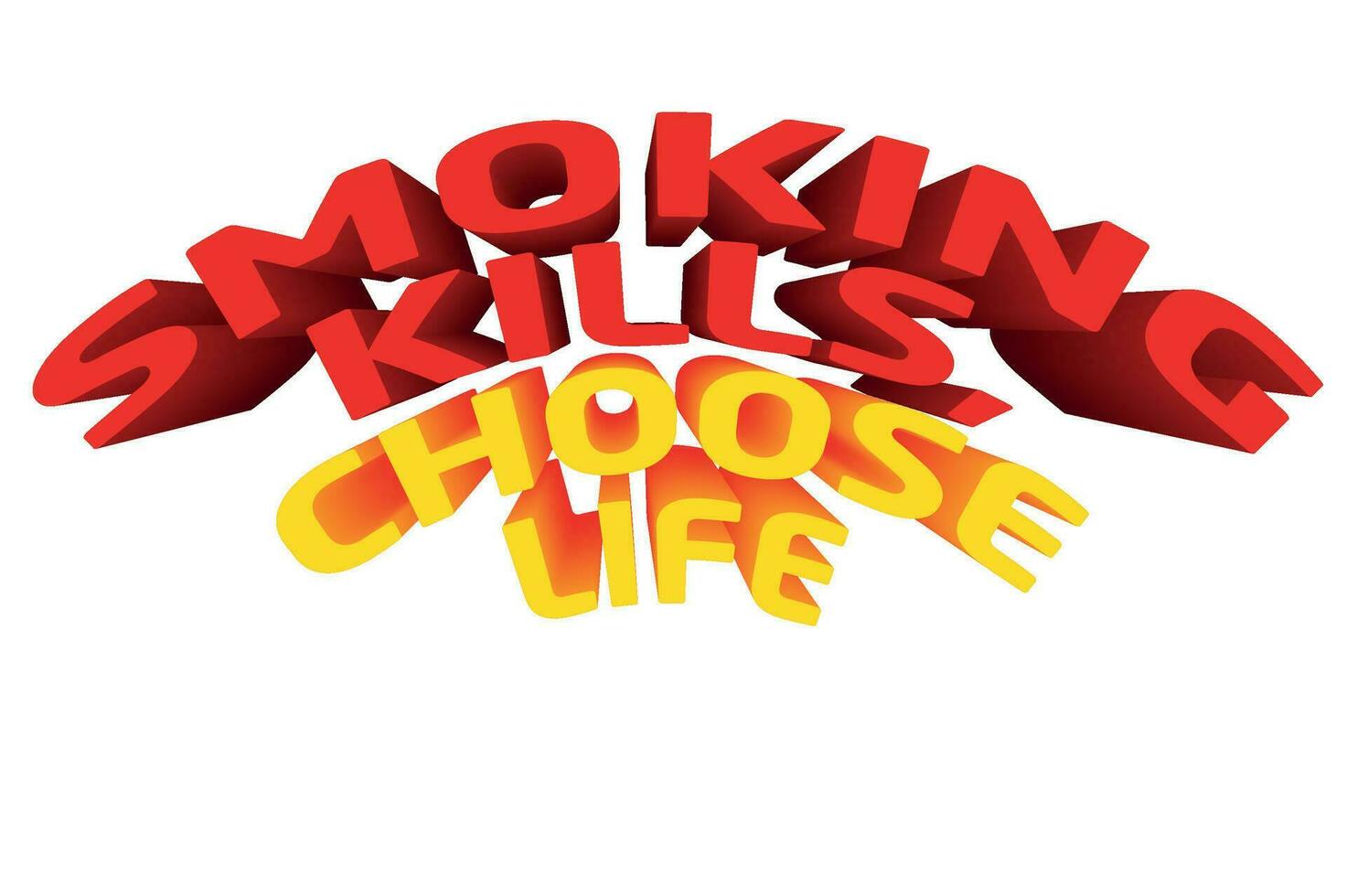 3D Text Design About World Lung Cancer Day Quotes vector