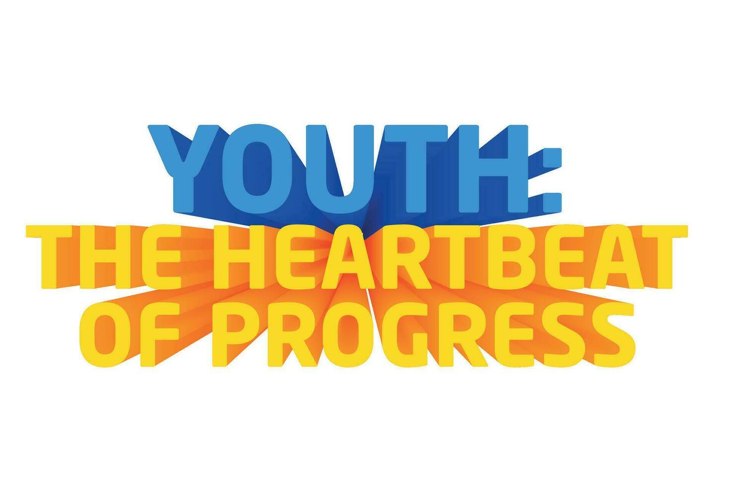 3D Text Design About International Youth Day Quotes vector