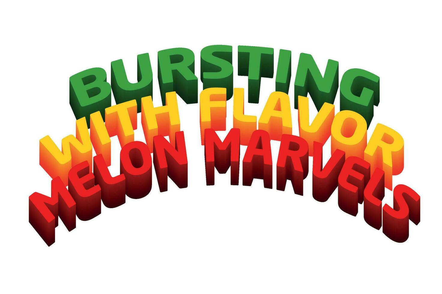 3D Text Design About International Watermelon Day Quotes vector