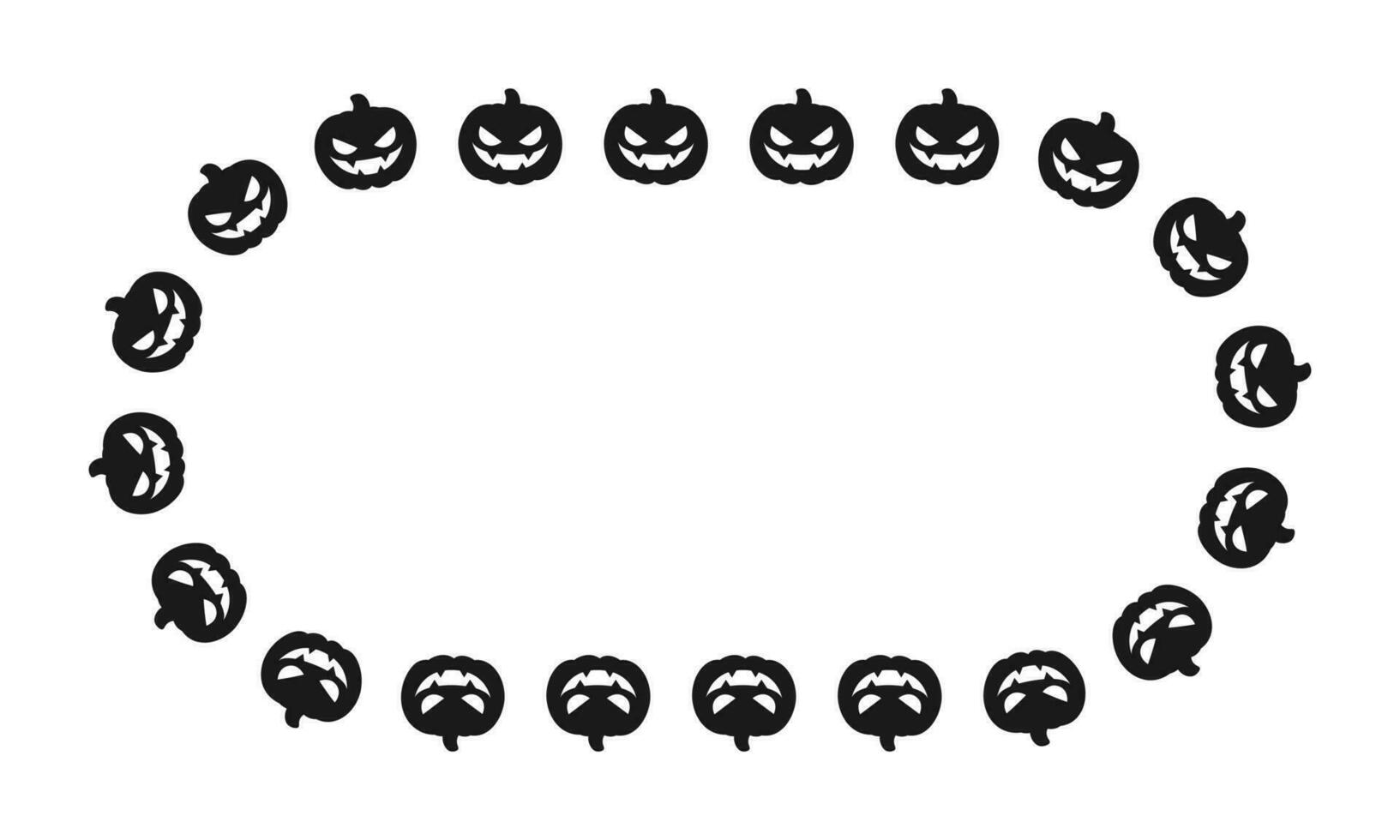 Pumpkin Black And White Clipart Border
