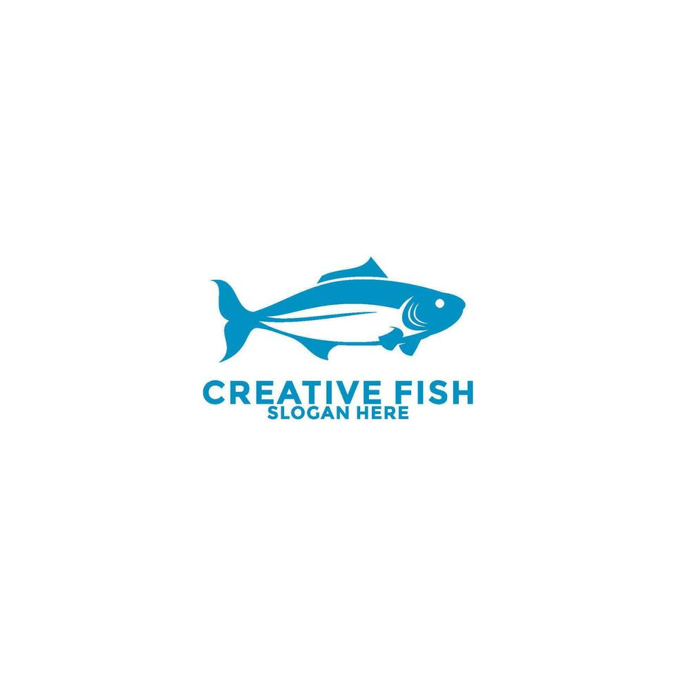 Fish simple Logo icon vector, fish illustration logo template vector