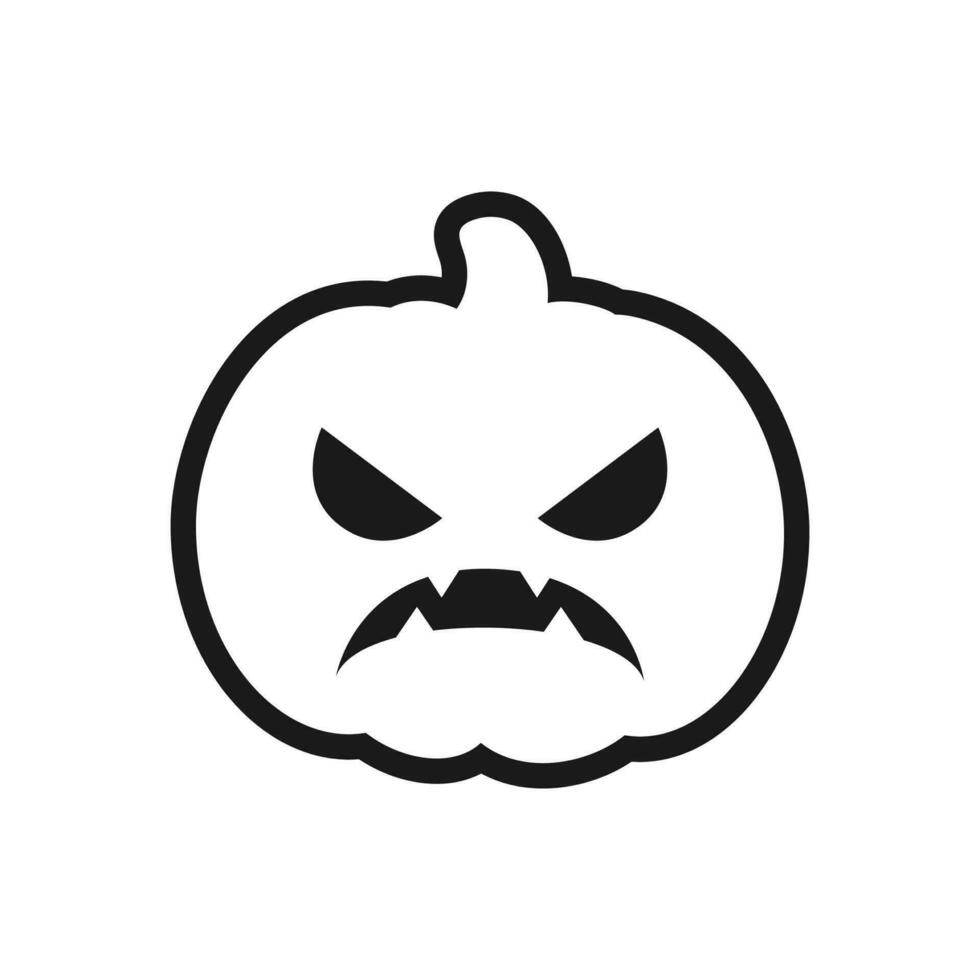 Jack O Lantern Pumpkin line icon, outline vector sign. Halloween Trick or Treat holiday symbol, logo illustration.