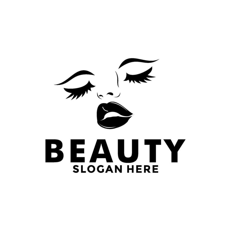Beauty logo salon and hair treatment logo design, Beauty woman fashion logo template vector